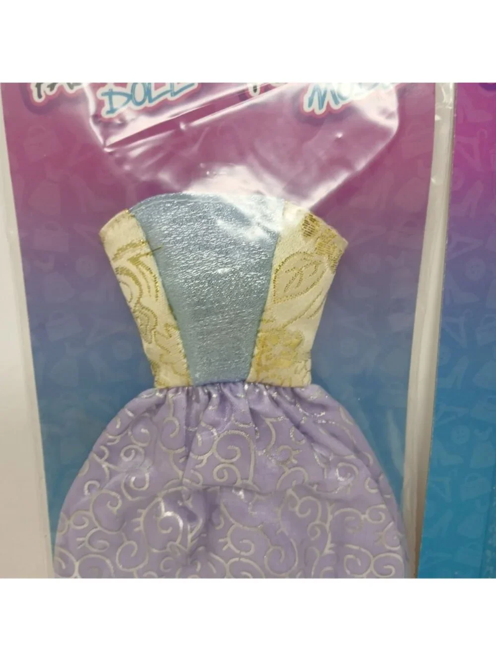 2 Fashion Doll Clothes Set Purple Gown White Top Pants Handbag Shoes #GS-7